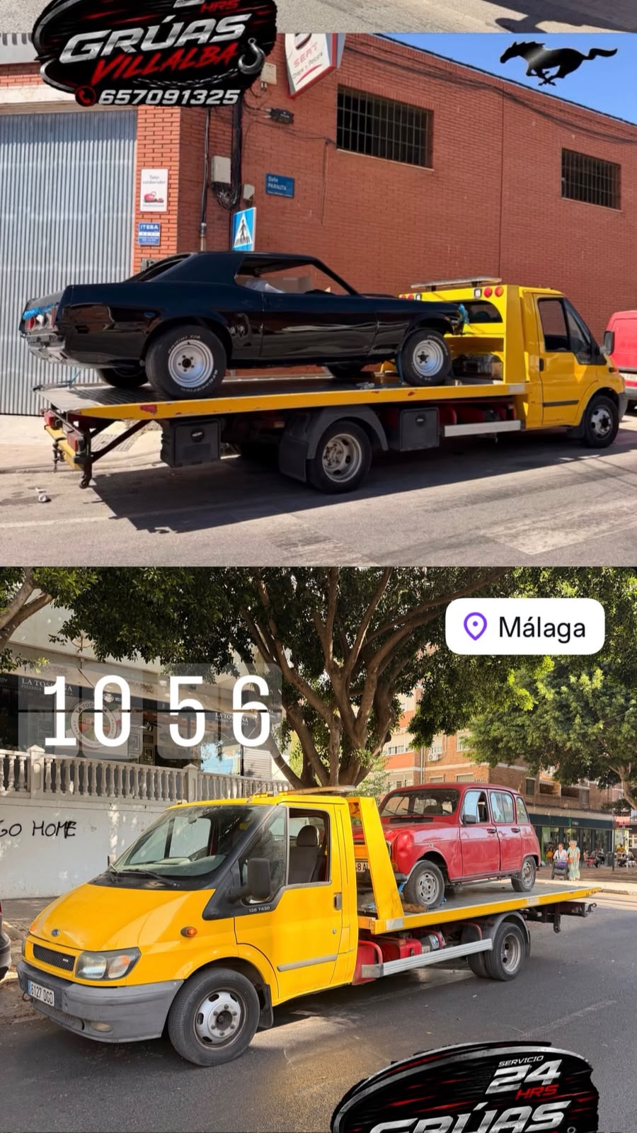 Transporte de coches clásicos y turismos con Grúas Villalba