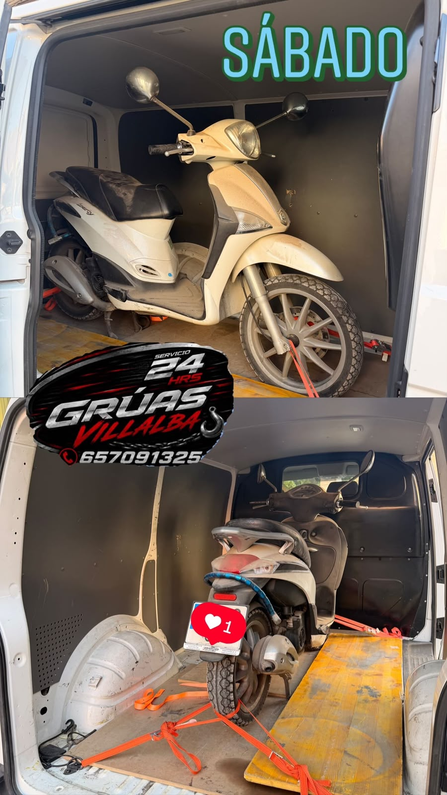 Servicio de transporte de motos y scooters